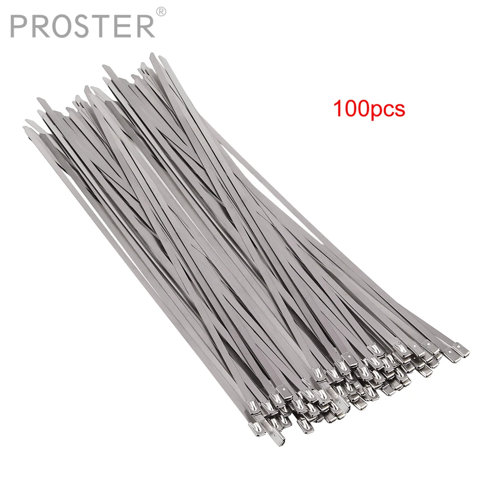 PROSTER 4,6*300 мм для 100 шт 304 из нержавеющей стали морские многоцелевой металлический замок кабельные стяжки