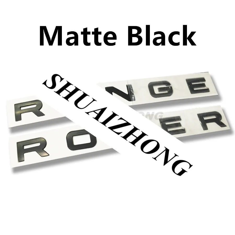Matte Black 1 шт./2 шт./5 шт./10 шт.(RO-V-ER/R-A-NGE) 3D АБС, ПВХ Буквы Авто автомобиля спереди или сзади наклейка для автомобиля авто аксессуары - Название цвета: Matte Black