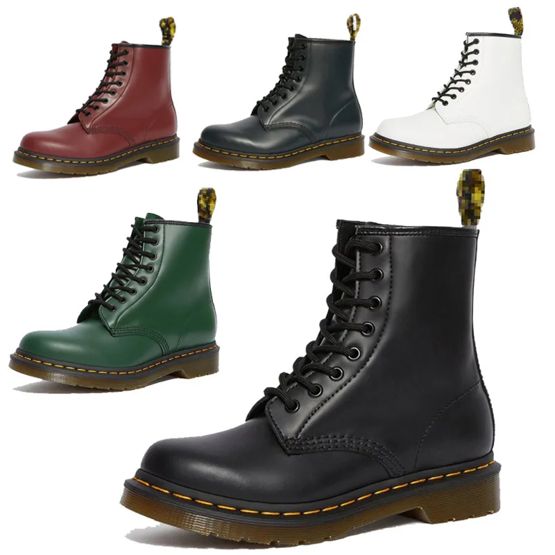 

Fashion Women Genuine Leather Jason Martins Boots Autumn Winter Motorcycle Ankle Platform Boots Ladies Boots Military Shoes