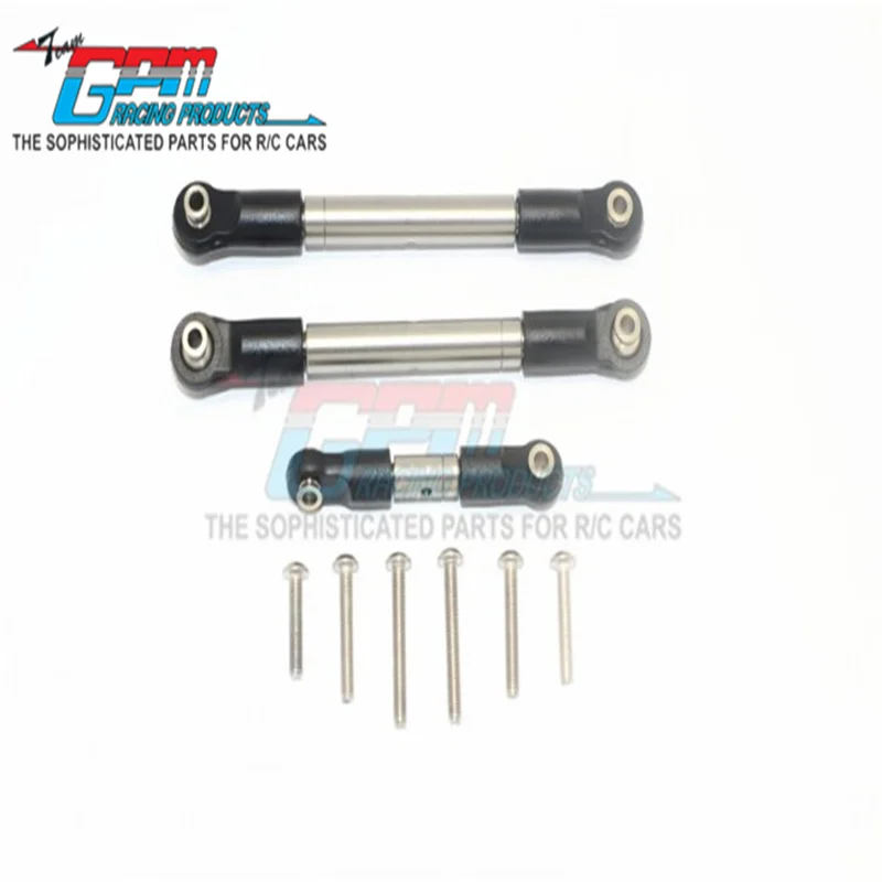 

GPM STAINLESS STEEL ADJUSTABLE TIE RODS -9PC SET FOR TRAXXAS 1/10 MAXX 89076-4 RC Upgrade