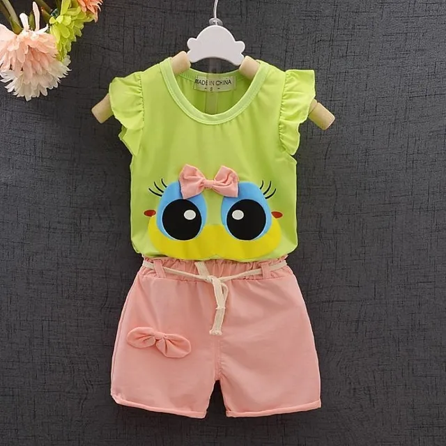 New Baby Girls Clothing Outfits Brand Summer Newborn Infant Sleeveless T-shirt Shorts 2pc/Sets Clothes Casual Sports Tracksuits Gongzhu V Green