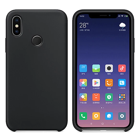 Официальный жидкий силиконовый чехол для Xiao mi Red mi Note 7 K20 5 6 Pro 5 Plus 4X 6A S2 Официальный чехол для mi 9 8 SE 8 Lite 9T A2 Capa - Цвет: Black