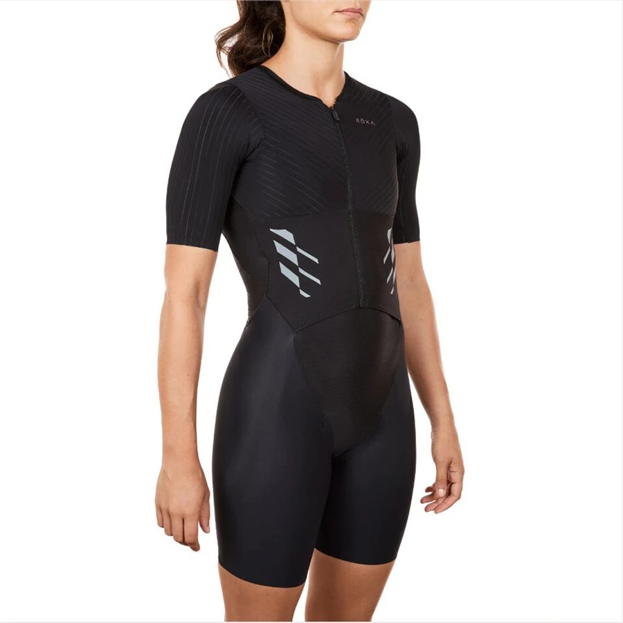 1 Roka Pro Team триатлон костюм женский короткий рукав Велоспорт Джерси Skinsuit комбинезон Майо Велоспорт Ropa ciclismo набор гель - Цвет: 1