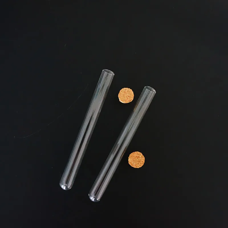 Tubos de Teste de Vidro de Fundo Laboratório com Tampas de Cortiça Material de Laboratório Lote Redondo Escolar 48 Pçs - 10x100mm 1 de vidro de fundo redondo laboratório com