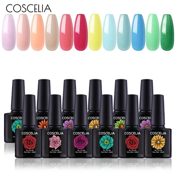 

COSCELIA Nail Kit Professional Semi Permanent Varnish Gel Nail Set All For Manicure UV Nail Polish Set For Nails Art
