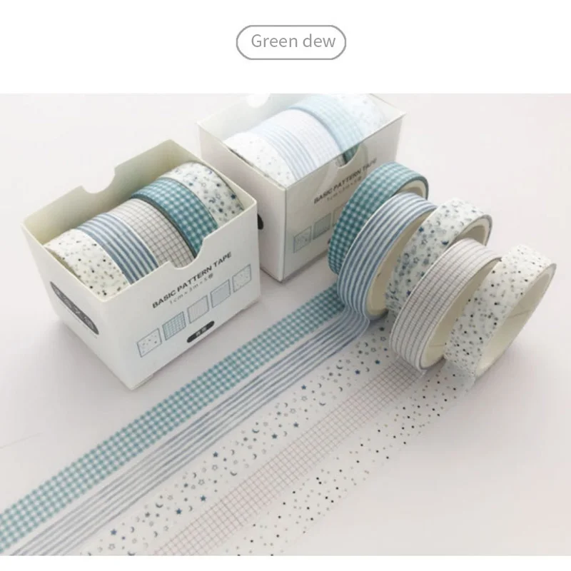 

5 Pcs/Set Pine Fog Bullet Journal Washi Tape Scrapbooking DIY Adhesive Tape Sticker Label Masking Tapes Gift Packaging