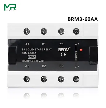 

NEW High quality BRM3-60AA Three phase solid state relay 10AA 25AA 40AA 60AA 80AA 100AA AC controlled AC