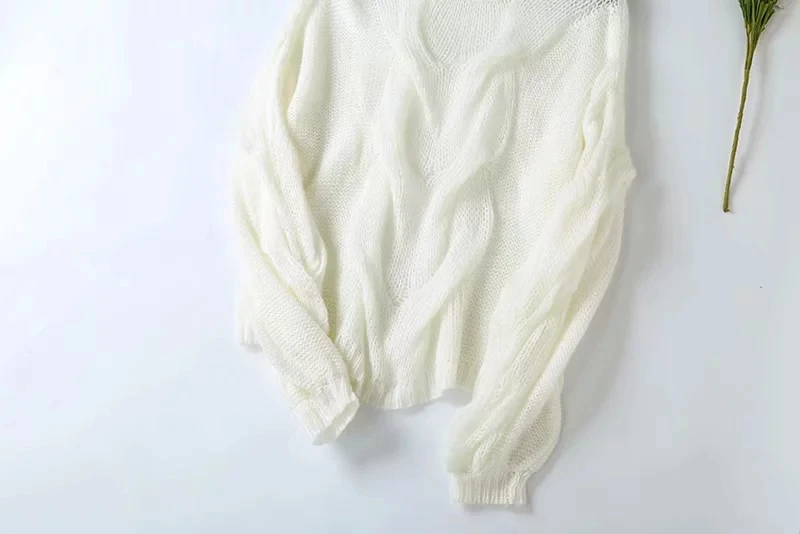 Осень kawaii Белый мохеровый свитер женский пуловер sueter mujer invierno ленивый корейский стиль зимняя одежда женский длинный свитер