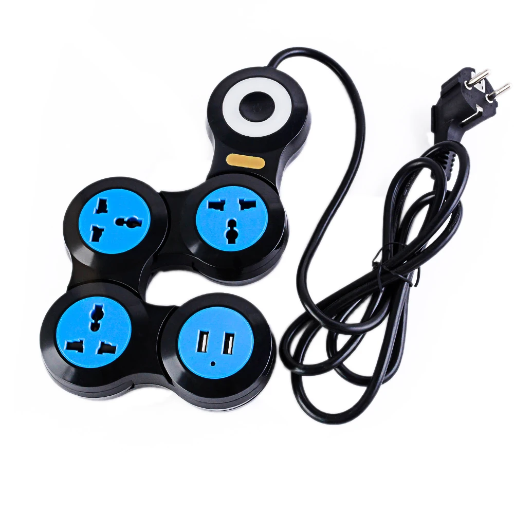 

Power Strip 3 Outlets Socket 2 USB Extension Socket Plug Smart Extension Wall Socket for EU/UK/AU/US Outlets with USB Charger