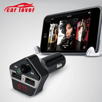 

Car Bluetooth MP3 Player FM Transmitter Handsfree Talking Calling Car Kit Car MP3 Audio Player 2.1A 1A Dual USB Car Charger Port