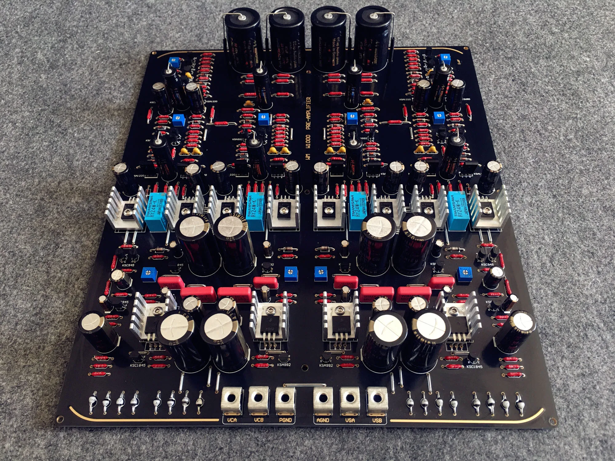 W1000 уровень HiFi сбалансированный предусилитель мощности готовая Плата усилителя