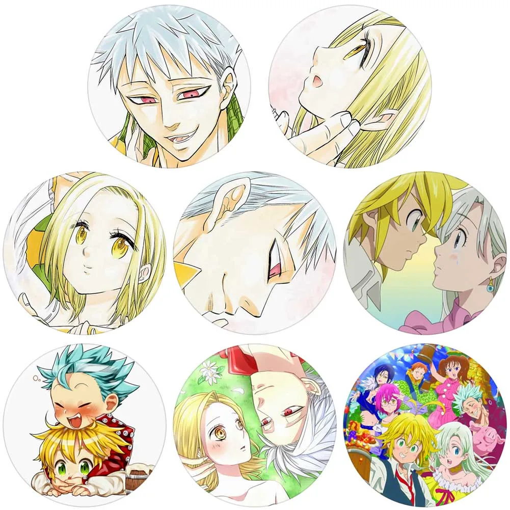 Anime The Seven Deadly Sins Brooch Badge Bag Pendant Accessory For Gift