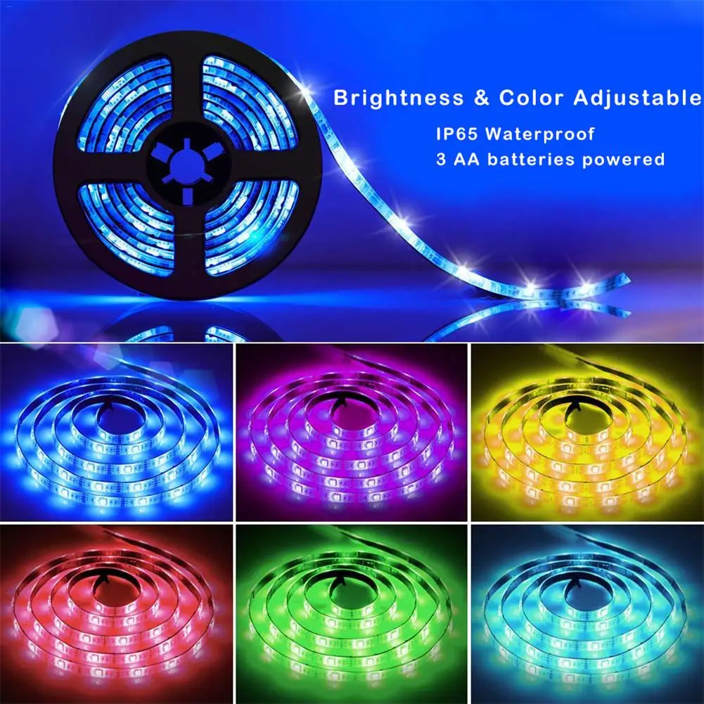 Светодиодная лента RGB светильник SMD 5050 2 м водонепроницаемая 5 в постоянного тока