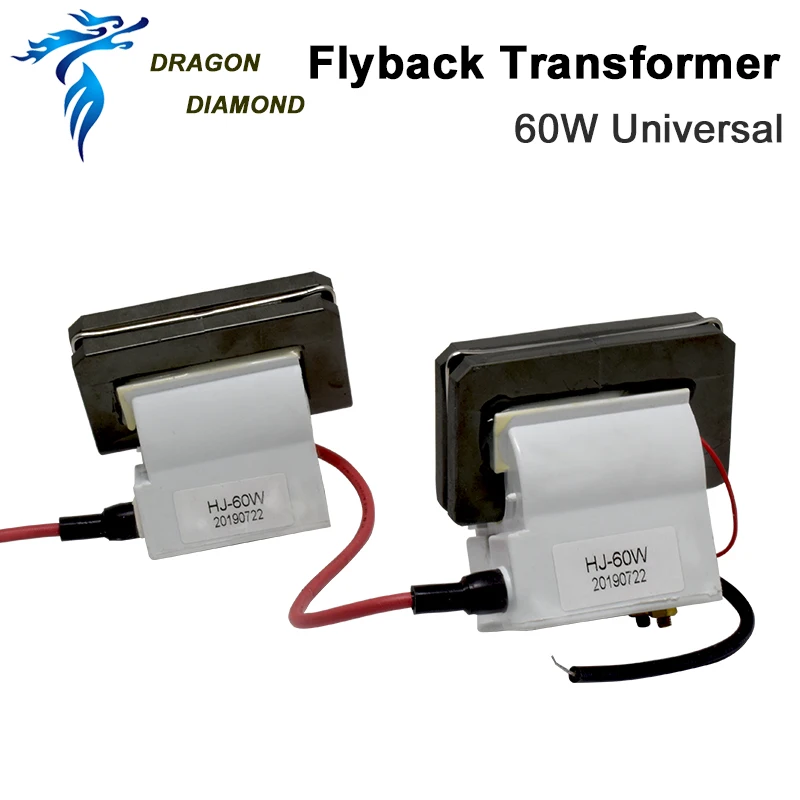 Дракон алмаз высокого напряжения Flyback трансформатор для CO2 60 Вт Лазерный источник питания
