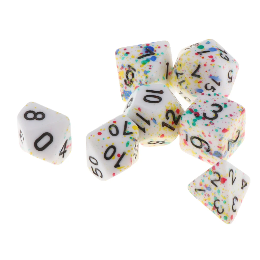 7Pc Multi-sided Dices Set D4-D20 MTG DND RPG Board Game Dice for D&D Roleplaying Party Casino Table Game Toy
