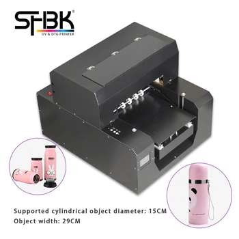 Billig A3 UV Inkjet Drucker Angewendet Zu Flache Zylinder Muster Druck Touch Control Kostenloser Versand Mit Kreisförmig Rotierenden Körper