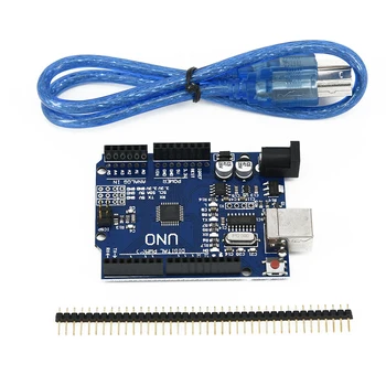 

UNO R3 ATmega328P CH340G Development Board + USB Cable + Pin Header For Arduino
