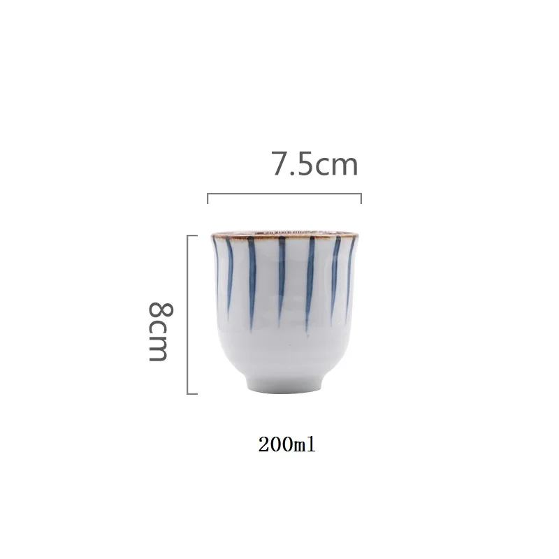 CHANSHOVA Chinese Retro Style Hand Painted Ceramic 200ml Tea Cup China Porcelain Small and Large Coffee Cups Water cup H360