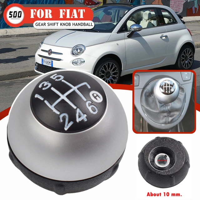 Pommeau de levier de vitesse de voiture pour Fiat 500, 2012-2018, 5 vitesses,  levier de