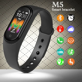 

M5 Smart Bracelet Fitness Tracker Cardio Blood Pressure Heart Rate Monitor Sleep Monitor Bluetooth Waterproof Smart Wristband