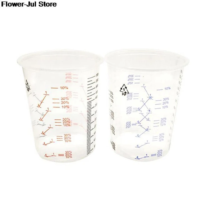 1pc Plastic Paint Mixing Cups 385ml 750ml Paint Mixing Calibrated Cup For  Accurate Mixing Of Paint