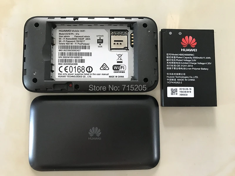 Разблокированный Мобильный Wi Fi Hotspot Huawei E5787 E5787Ph 67a LTE Cat6 аккумулятор 3000 мАч|3G/4G
