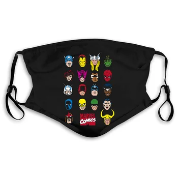 

Highlight New Listing Marvel Men Black Comics Character Printed 80S Vintage Men's Women's Mouth Mask Filter