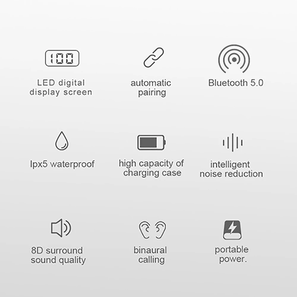 XG13 TWS 5,0 Bluetooth наушники IPX5 водонепроницаемые беспроводные наушники Earbus Мини спортивная стереогарнитура с микрофоном смартфоны