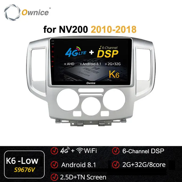S9676 K6-Low Owice Восьмиядерный " 360 панорама оптический Android 9,0 автомобильный dvd-плеер gps carplay DSP 4G LTE DSP для Nissan NV200 2010 2011 - Цвет: S9676 K6-Low