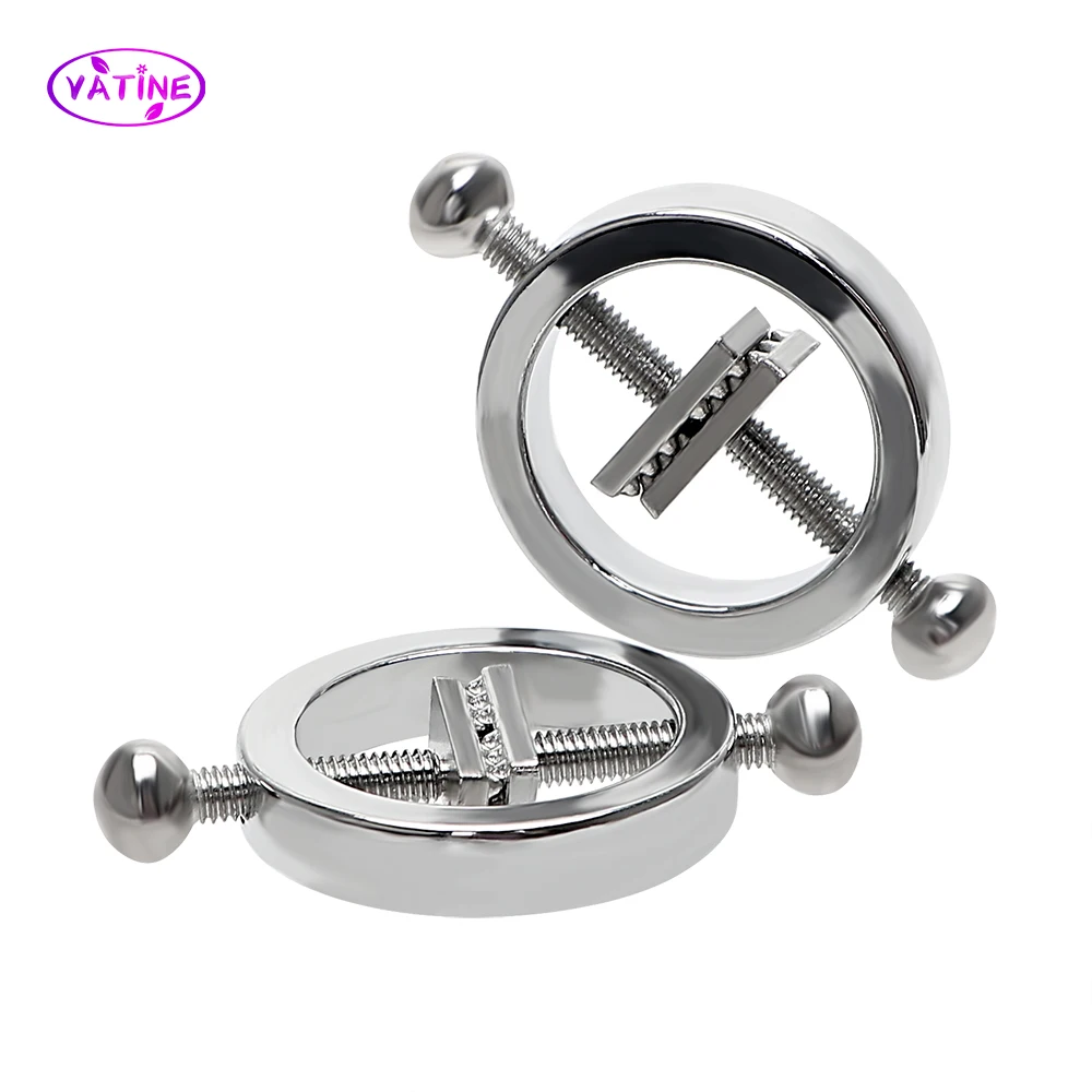 Nipple Clamps Metal Nipple Clamps For Women Breast Clitoris Clips Couples Tools Bondage Set Adults Games Erotic Products Machine Sex Toys Shop
