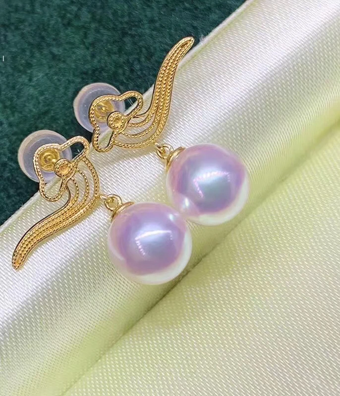 

New 925 Sterling Silver Earrings Findings Mountings Settings Jewelry Parts Fittings for Pearls Coral Jade Agate Beads Stones