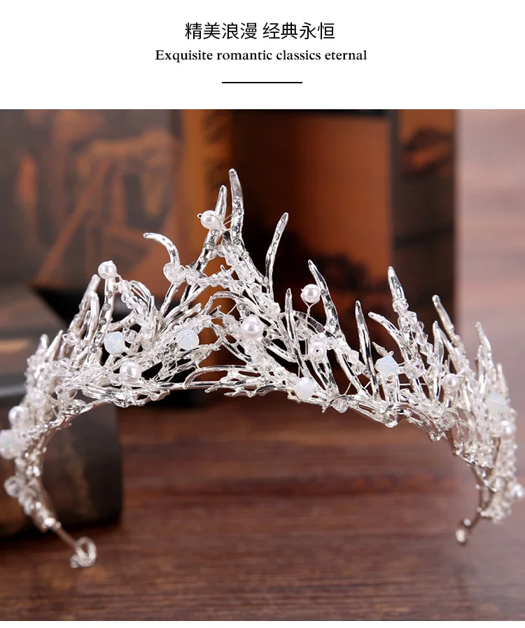 Bride Headdress Princess Crown Wedding Accessories New Style Korean Style Crystal Crown Hair Clasp