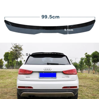 

For Audi Q3 Spoiler Audi Q3 ABS Plastic Unpainted Color Rear Roof Spoiler Wing Trunk Lip Boot Cover Car Styling With Color