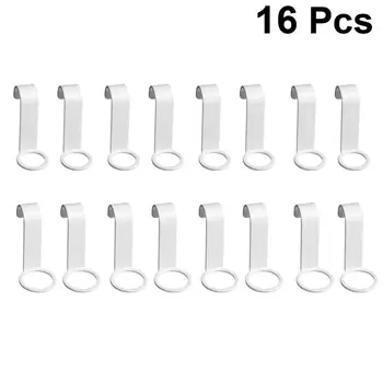 

16PCS Wall Mounted Bottle Hanger Bathroom Bottle Hanging Rack Toilet Plastic Storage Rack (White)