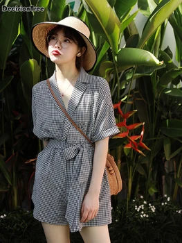 

2020 lady jumpsuit plus and romper for women sexy condole super short playsuits solid shorts cotton playsuit