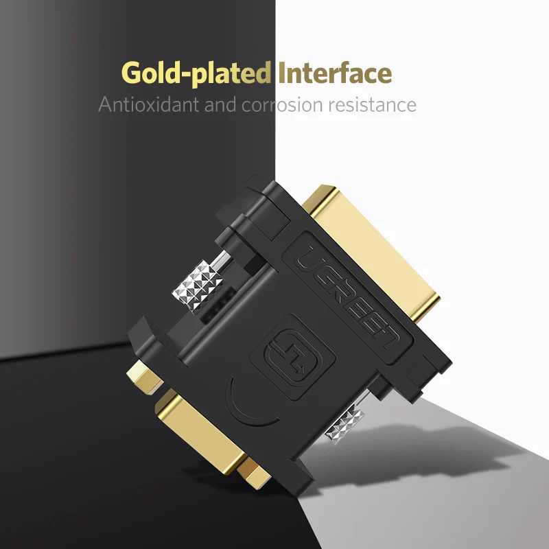 Ugreen 1080P DVI 24+ 5 мужчин и женщин VGA конвертер DVI i к VGA адаптер позолоченный DVI конвертер для компьютера PC хост ноутбука