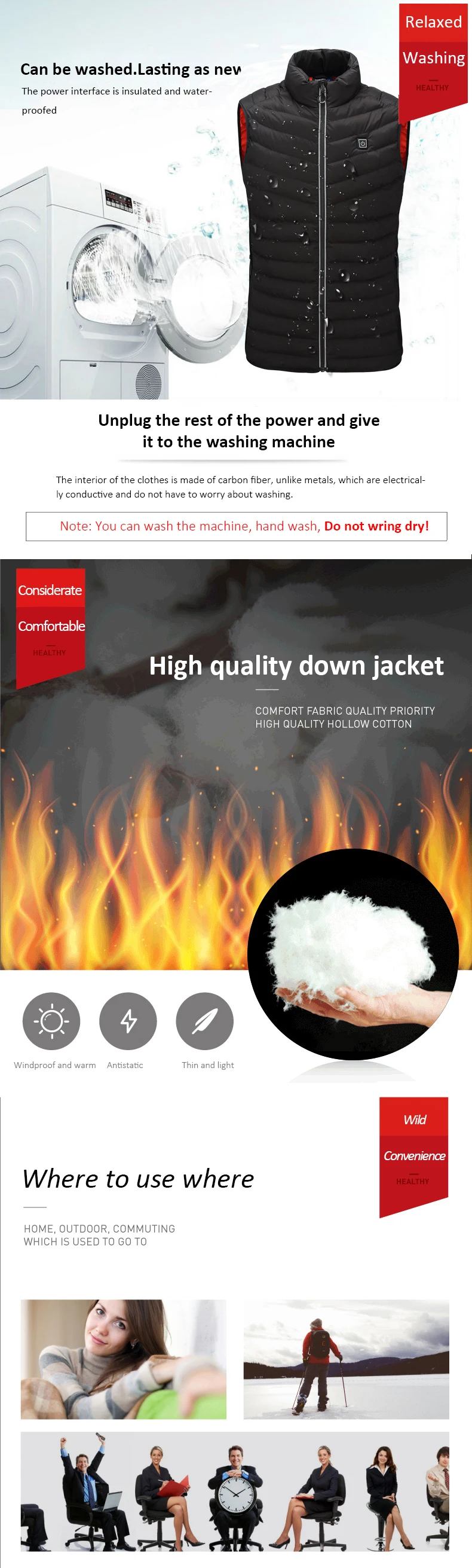 New Adult Outdoor USB Infrared Heating Vest Jacket Winter Flexible Electric Thermal Clothing Waistcoat Fishing Hiking Dropship89899