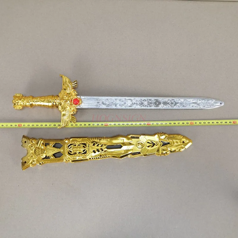 Gold toy swords Cartoon Toys Plastic Model Toy Knife Anime Cos Weapons Props Fly Heavenly Sword Weapon Category Sports 2021 3
