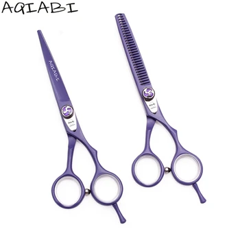 

Professional Hair Scissors 5.5" AQIABI Hair Cutting Shears Thinning Scissors Barber Styling Tool Haircut Set Dropshipping A1018