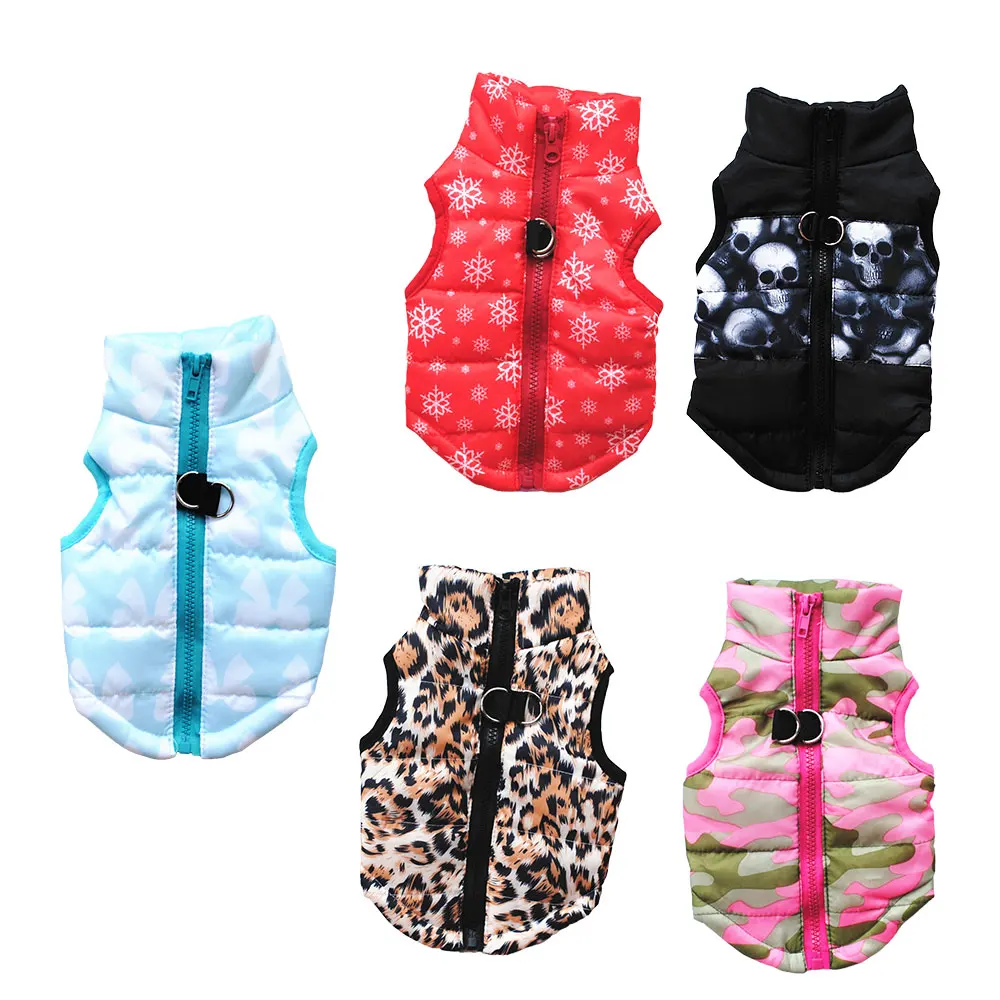 Zipper Design Dog Clothes Costume Jacket Stylish Dog Vest Dress Cotton Warm Apparel Soft Coat Autumn Winter Pet Supplies