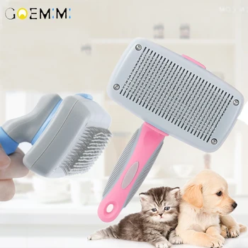

Dog Handle Shedding Hair Comb Auto Hair Remove dog grooming Top Quality Cat Fur Brush Grooming Tools Pet Supplies