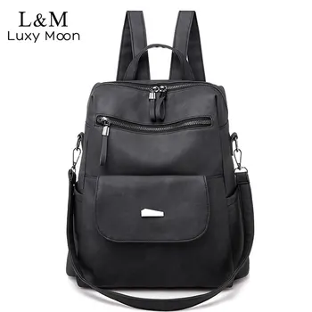 

Fashion Rugzak Female Mochila PU Leather School Bags For Teenage Girls sac High Quality Travel Backpack Women Leisure Bag XA500H
