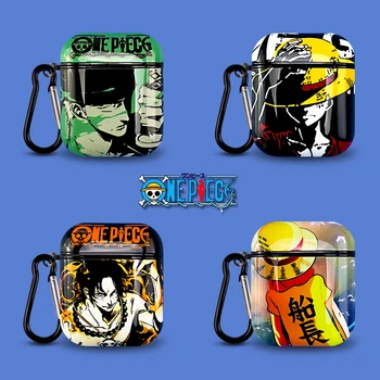 

For Apple Airpods 1/2 Japanese Cartoon Naruto One Piece Roronoa Zoro Luffy Ace Uchiha Sasuke Hipster Soft Earphone Cover Cases