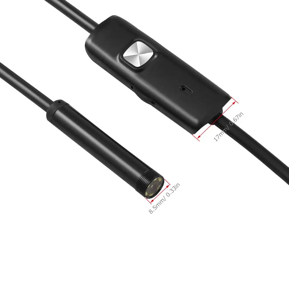Водонепроницаемый светодиодный кабель OCDAY 3 в 1 8 мм USB Type C для Android ПК эндоскопа 2 МП