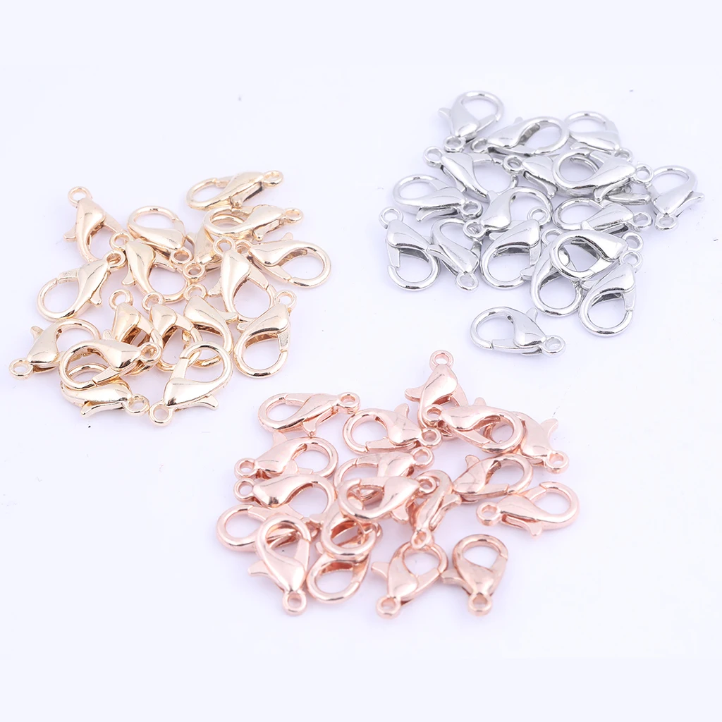 100 шт. 12x6mm металлическая застежка-лобстер браслет ювелирные изделия Diy украшения