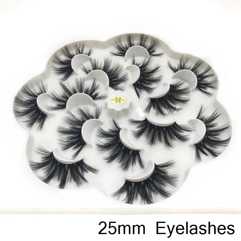 

100% maquiagem long 25mm lashes 3D Mink Eyelashes Natural Makeup False Lashes Criss-cross Wispies Fluffy Eyelashes Extension