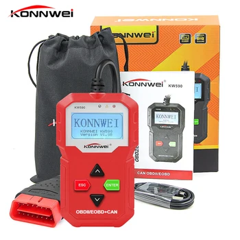 

2019 OBD Diagnostic Tool KONNWEI KW590 Car Code Reader automotive OBD2 Scanner Support Multi-Brands Cars&languages Better AD310