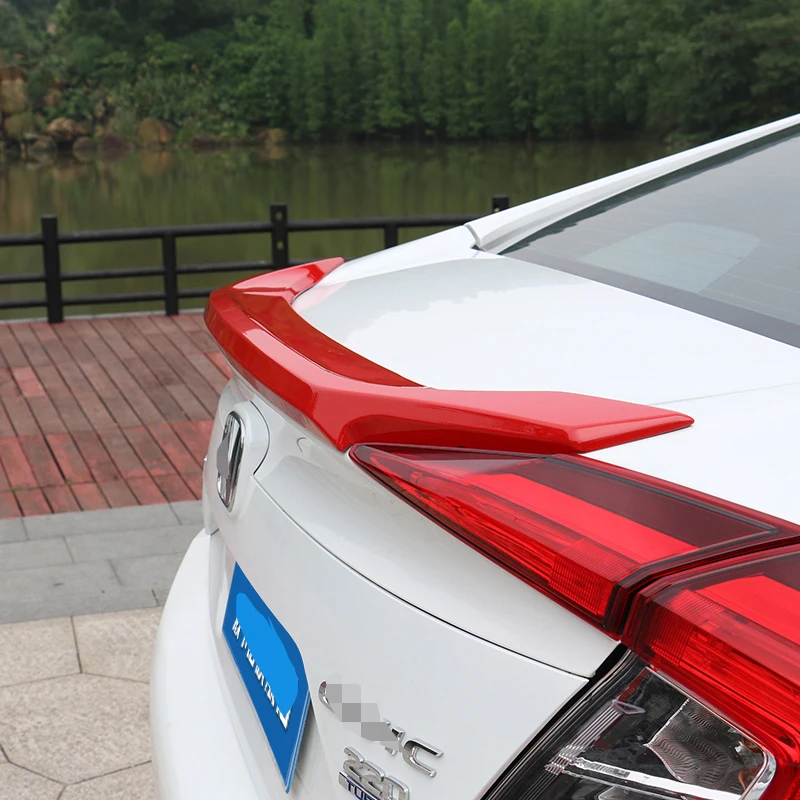 Для Honda Civic 10th- ABS спойлер заднего крыла протектор крыло отделка автомобиля Стайлинг Аксессуары 1 шт