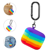 

For Apple Airpods 1 2 Case Soft Silicone Rainbow Thicken Bluetooth Wireless Earphone Cover for Apple airpods 3 Protective Box