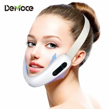 

Face Slim V-Line Lift Up Belt Machine Red Blue LED Photon Therapy Facial Lifting Device Infrared Face Slimming Vibration Massage